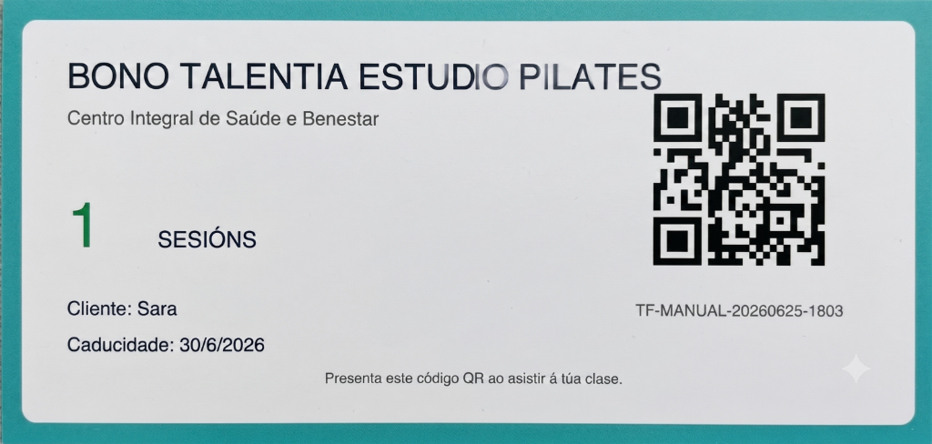 Bono Estudio Pilates